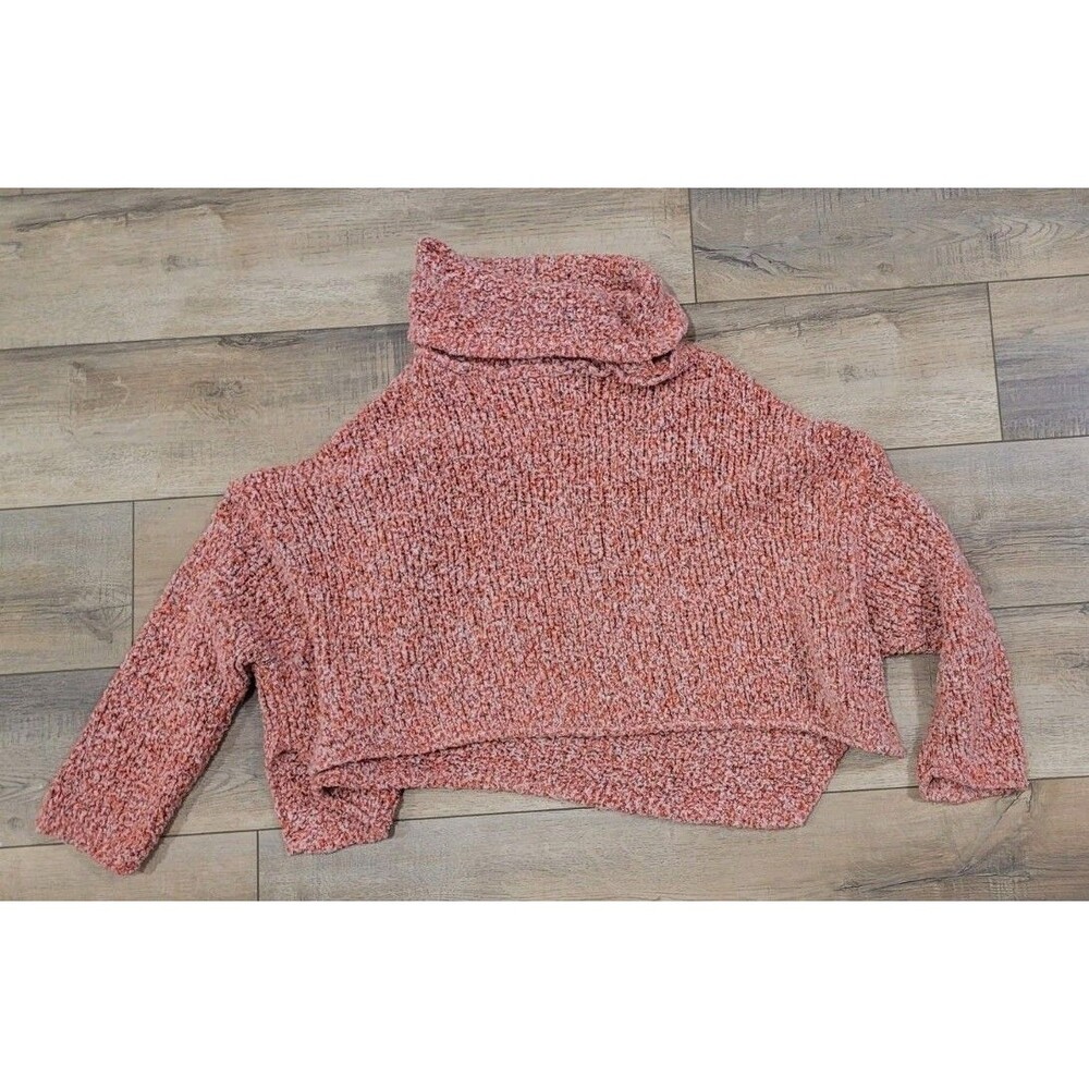 Free People BFF Cowl Neck Sweater Scarlet Flame Women's Size Medium Slouchy